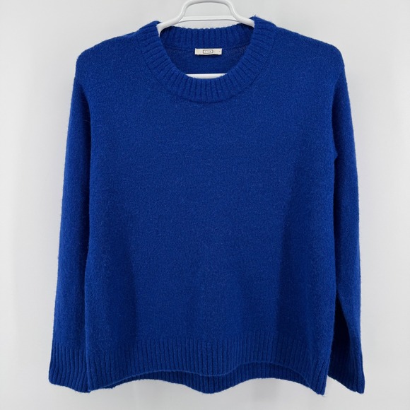 AYR Sweaters - AYR The Kickback Crewneck Sweater Womens Large Blue Alpaca Merino Wool Blend